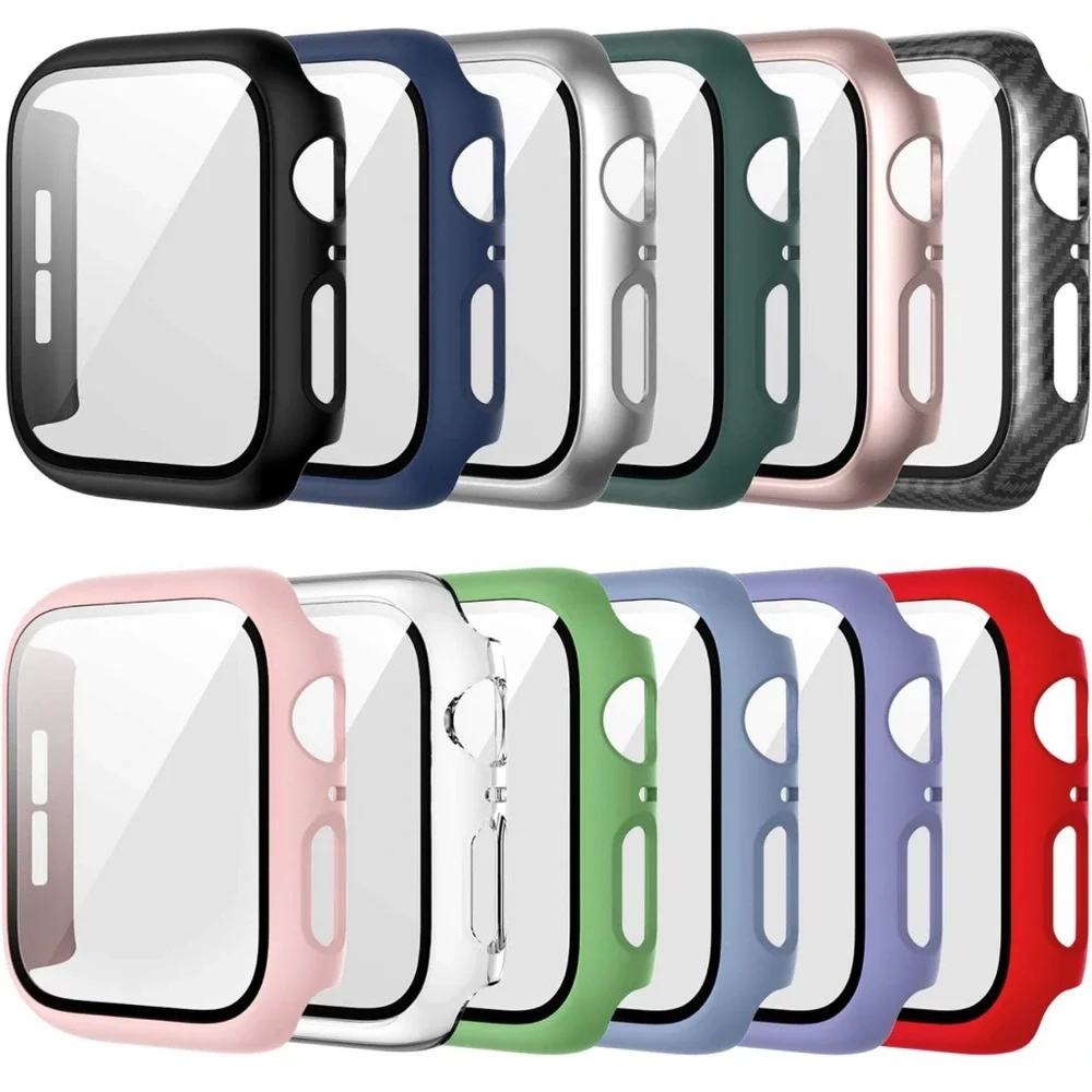 Watch Case Variety Pack (12 Pack) 38mm with Tempered Glass- Series 3, 2, 1